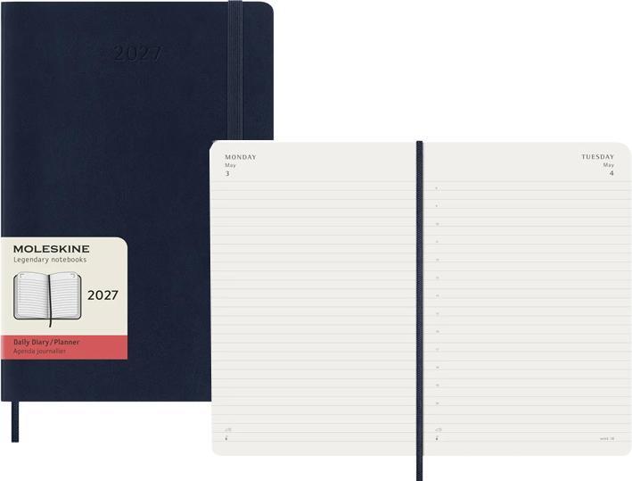 Produktbild Moleskine Tageskalender L/A5 Saphir 2027 (A5, 1 Tag / 1 Seite)