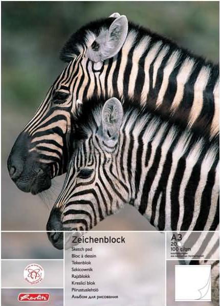 Produktbild Herlitz Zeichenblock DIN A3, 100 g/qm, 20 Blatt (A3, Blanko, Kein Einband)