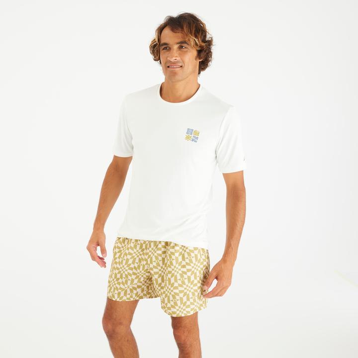 Produktbild Olaian UV-Shirt Surfen Herren UV-Schutz UPF50+ Whiteflower weiss (XXL)