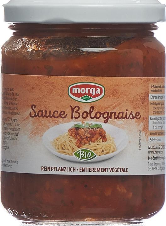 Actual product image Morga Sauce Bolognaise with soy organic (250 g)