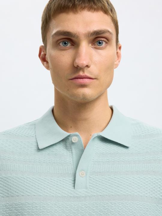 Actual product image Selected Textured Polohemd aus Strick (XL)