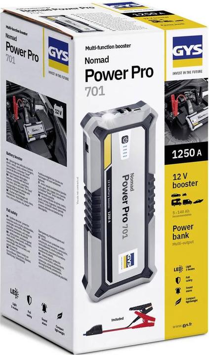 Produktbild GYS Nomad Power 701 - Lithium Jumpstarter, Powerbank (700 A, 4000 mAh)