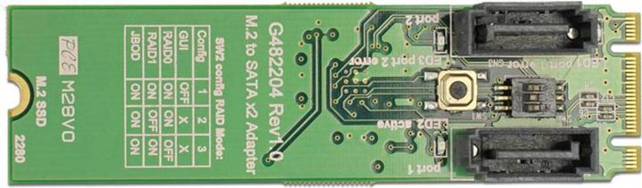 Produktbild Delock M.2 zu 2xSATA Adapter mit RAID