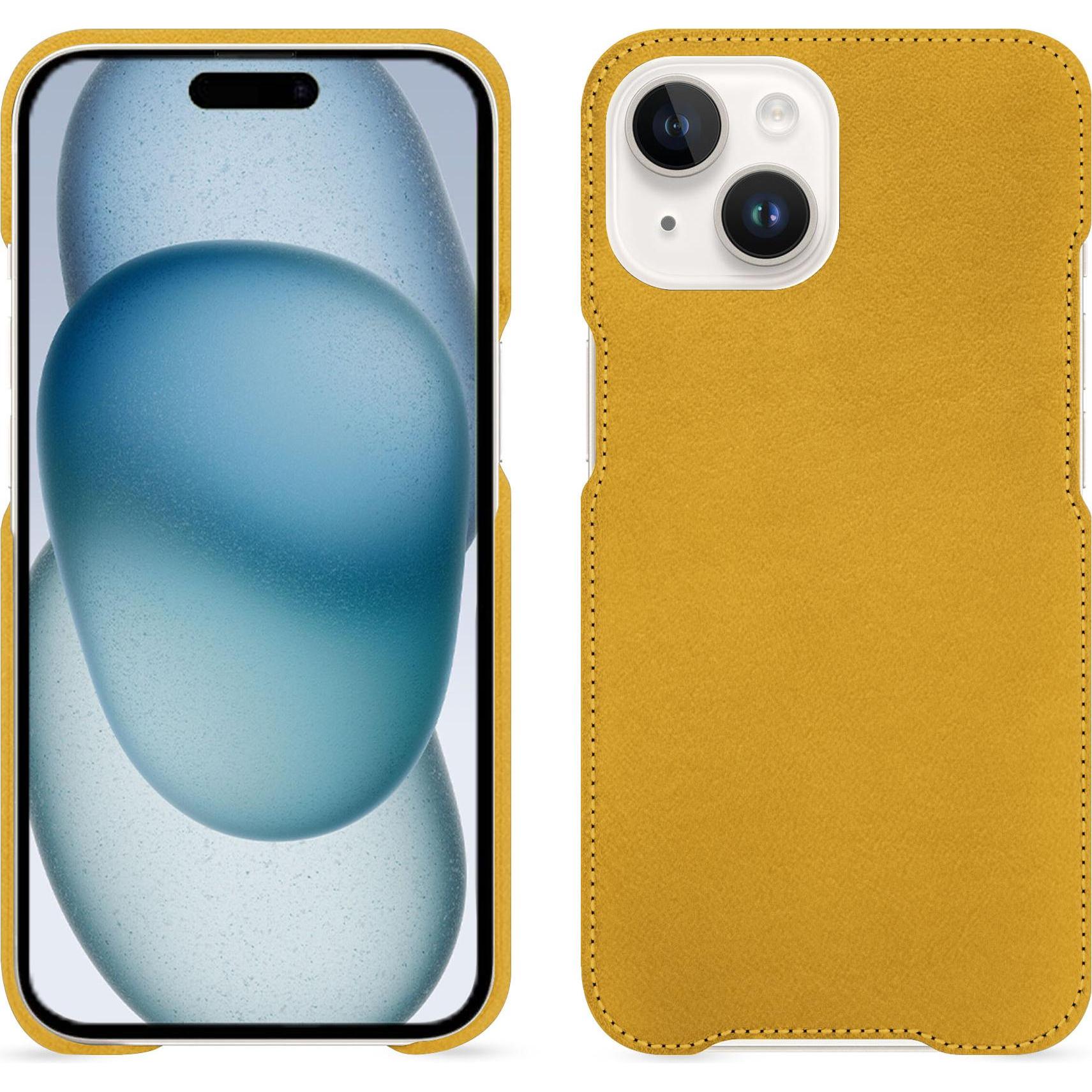 Noreve Lederschutzhülle (Apple iPhone 15), Smartphone Hülle, Orange