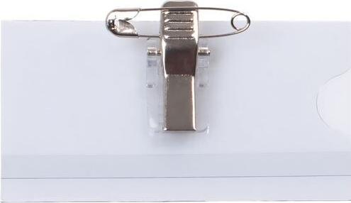 Produktbild pavo Namensschild, mit Kombiklemme, 40 x 75 mm