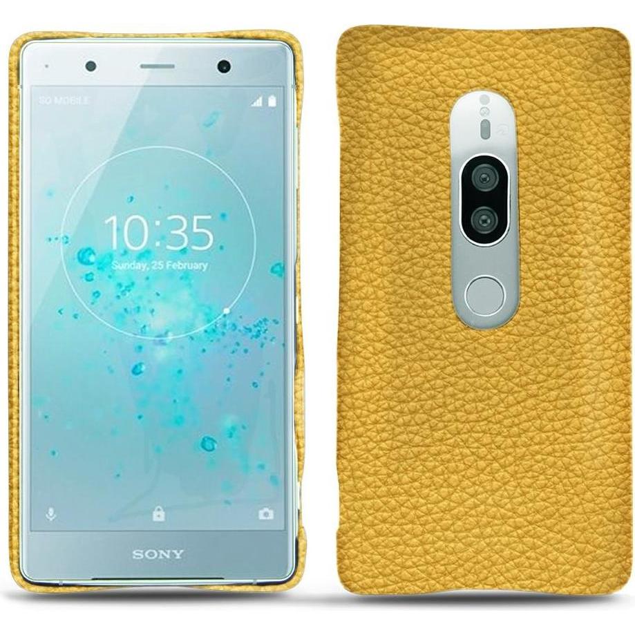 Noreve Lederschutzhülle (Sony Xperia XZ2 Premium), Smartphone Hülle, Orange