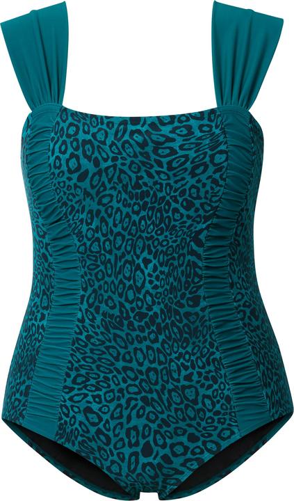 Image du produit Ulla Popken Maillot de bain motif léopard, bonnets souples et larges bretelles (60)