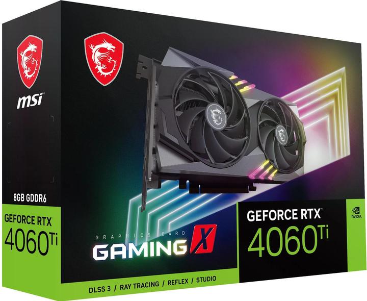 Actual product image MSI GeForce RTX 4060 Ti Gaming X 8G, 8192 MB GDDR6 (8 GB)