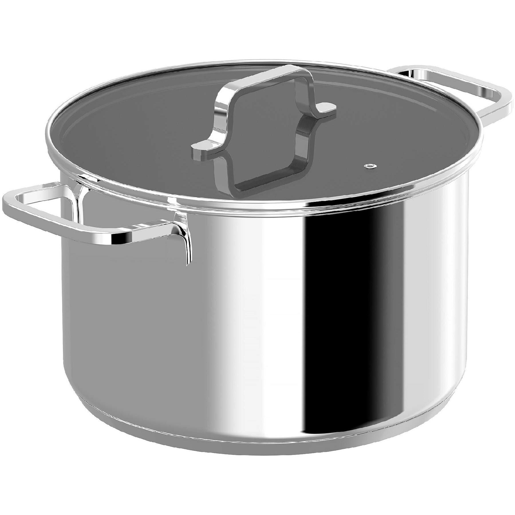 BergHoff Kochtopf HELIX 24, ø 24 cm / 6.6 L, Pfanne + Kochtopf, Schwarz
