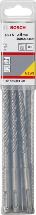 Produktbild Bosch Professional Zubehör Hammerbohrer SDS plus-5, 8 x 150 x 215 mm, 10er-Pack (8 mm)
