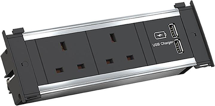 Image du produit Bachmann KAPSA S 2xUK 90° 1xUSB Charger courant 2,0m UK 13A (2 x, CEE 7/3, BS 1363, 2 m)