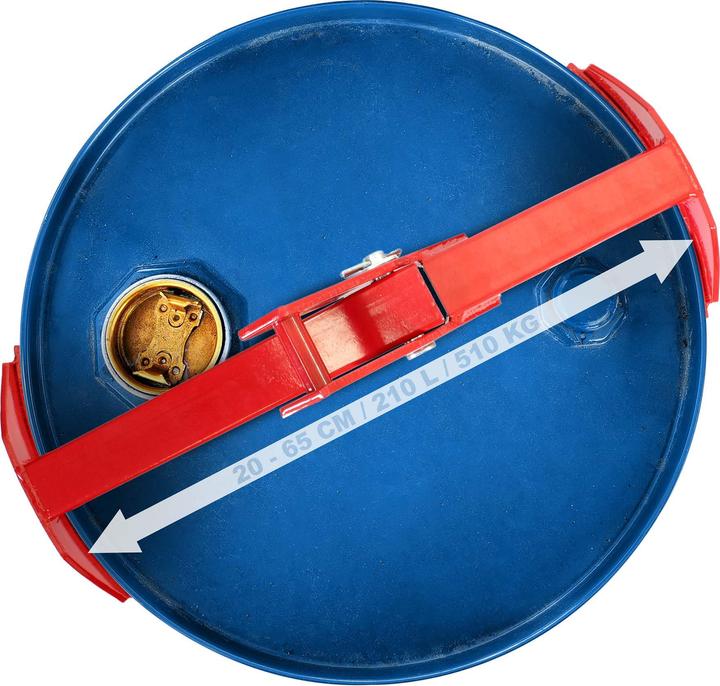 Actual product image XPOtool Lifting Clamp for Standing Barrels Barrel Clamp up to 210l Vertical Drum Lifter up to 500kg