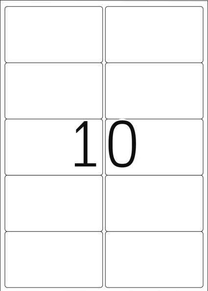 Actual product image TopStick Universal labels, 99.1 x 57 mm, white, 100 sheets without edge, self-adhesive, permanently adhesive