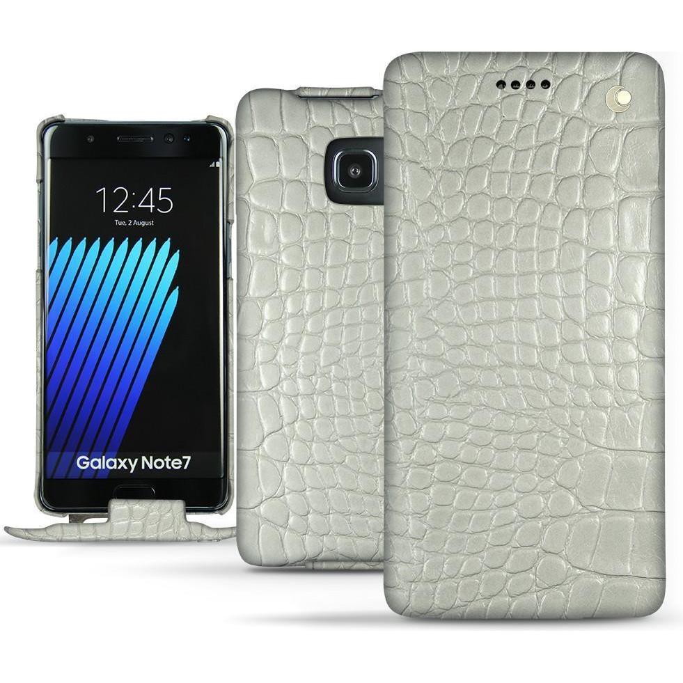 Thumbnail - Noreve Lederschutzhülle vertikal (Samsung Galaxy Note 7), Smartphone Hülle, Weiss