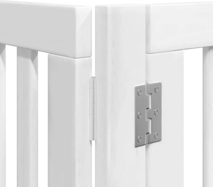 Produktbild vidaXL Hundetor mit Tür Faltbar Absperrgitter Hunde Schutzgitter 12-tlg. Holz (6 cm)