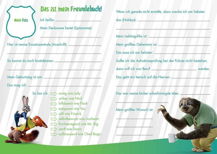 Produktbild Panini Disney Zoomania: Meine Freunde (Deutsch, Panini, Panini Verlags GmbH, 2016)