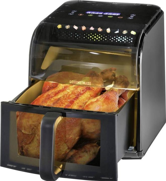 Actual product image Gourmetmaxx Heissluftfritteuse mit Sichtfenster & Panoramadach
