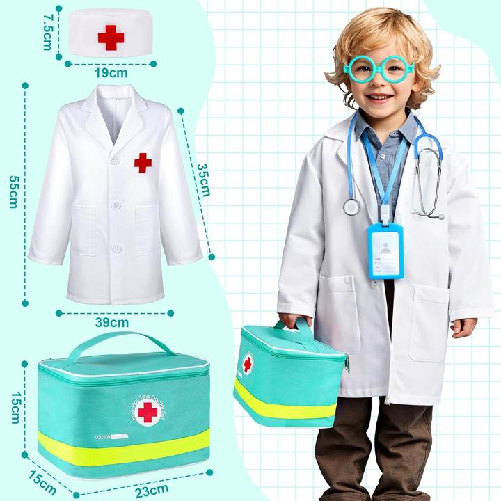 Produktbild Perbabe 39-teiliges Arztkoffer-Spielset mit Stethoskop