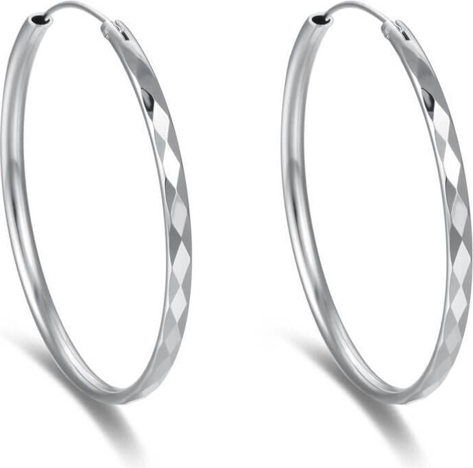 Produktbild Beneto Timeless round earrings made of silver AGUC2271 - Diameter: 4.5 cm (L)