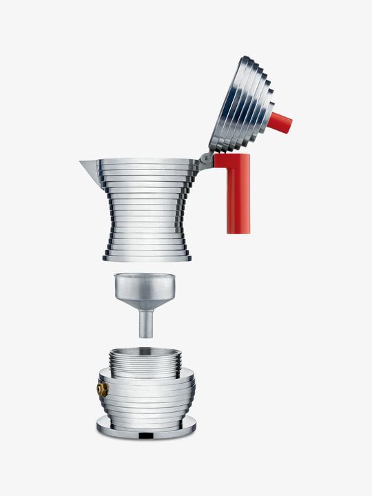 Actual product image Alessi Espresso Maker PULCINA Platinum (6 T.)