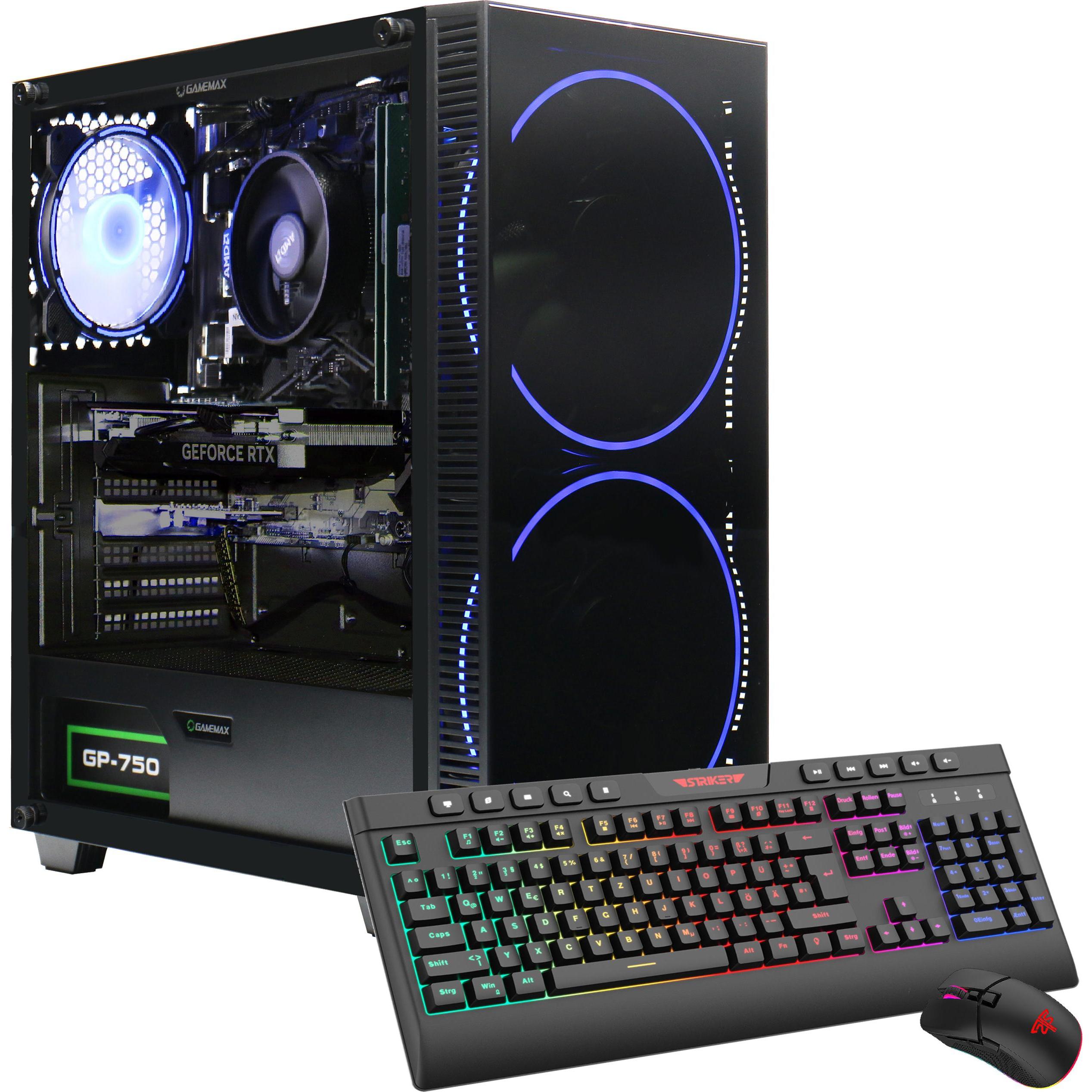 Hyrican GAMEMAX Black Hole 7426 Ryzen 5 7500F 32GB DDR5 1TB SSD RTX 4060 (AMD Ryzen 5 7500F, 32 GB, 1000 GB, GeForce RTX...