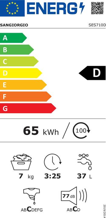 Energie-Label SanGiorgio SES710D (7 kg, Links)