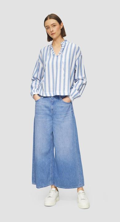 Actual product image S.Oliver Bluse Bluse mit Rüschen und Glitzergarn (38)
