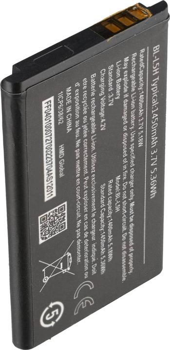 Produktbild AccuCell Akku passend für Nokia 105 4G 2023, Li-ion, 3,7V, 1400mAh, 5,2Wh