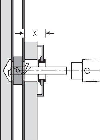 Produktbild FSB Wechselstift 05 0115,70 mm,VK 8 mm Hülse 8,5 mm,Mass X =30-34 mm,verzinkt (Türgriff)