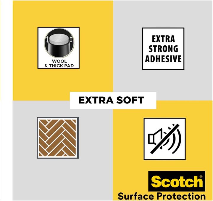 Productafbeelding Scotch Extra zachte viltglijders (Vilten glijders, 8 Stuk)