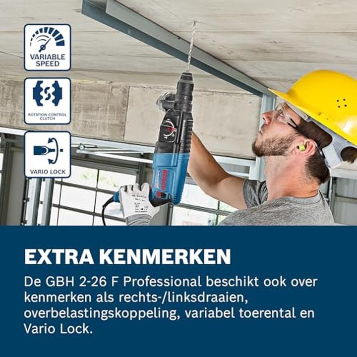 Actual product image Bosch Professional Rotary hammer drill with SDS plus GBH 2-26 F, carry case (Electrical connection)