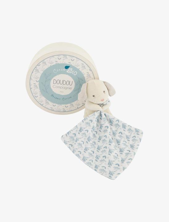 Actual product image Doudou et Compagnie Organic dog with cuddle cloth,blue 15cm
