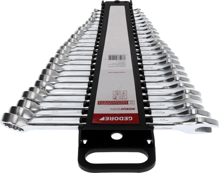 Actual product image Gedore Red Combination spanner set (32 mm, 6 mm, 7 mm, 8 mm, 9 mm, 10 mm, 11 mm, 12 mm, 13 mm, 14 mm, 15 mm, 16 mm, 17 mm, 18 mm, 19 mm, 20 mm, 21 mm, 22 mm, 23 mm, 24 mm, 26 mm, 27 mm, 28 mm, 30 mm)