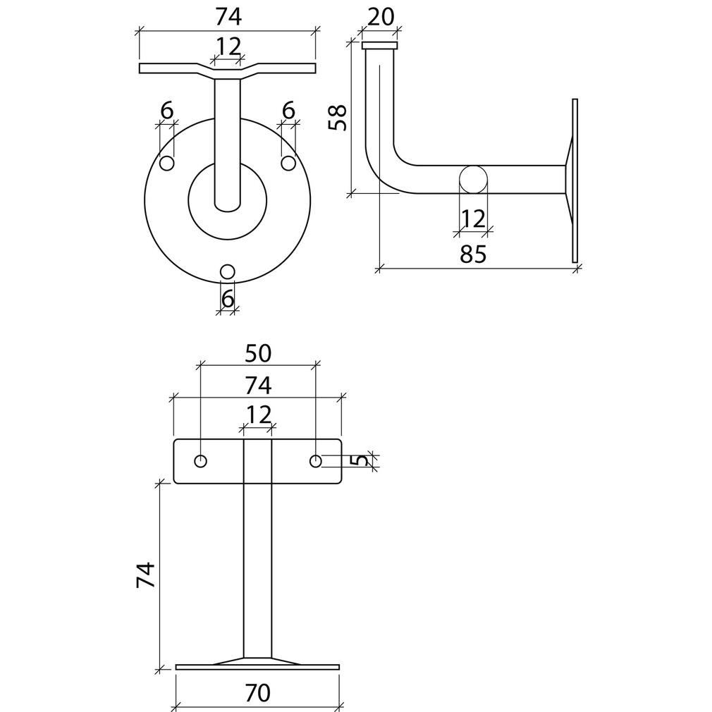 Thumbnail - Werkstarck, Möbelausstattung, Handlaufstützen (1 Stk.)