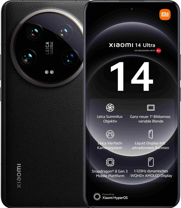 Xiaomi 14 Ultra (512 GB, Black, 6.73", Dual SIM, 5G)