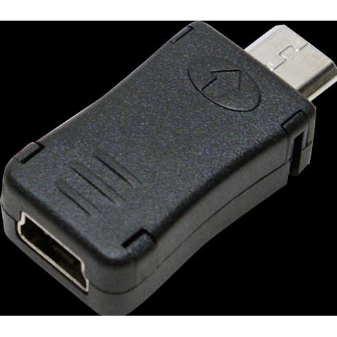 LogiLink Micro USB B – Mini USB Adapter (0.08 m, USB 2.0), USB Kabel