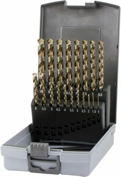 Produktbild Ruko Metall Spiralbohrer Set HSSE Co 5 25teilig DIN 338 3 Flächenschaft 1 (1 mm, 1.5 mm, 10 mm, 10.5 mm, 11 mm, 11.5 mm, 12 mm, 12.5 mm, 13 mm, 2 mm, 2.5 mm, 3 mm, 3.5 mm, 4 mm, 4.5 mm, 5 mm, 5.5 mm, 6 mm, 6.5 mm, 7 mm, 7.5 mm, 8 mm, 8.5 mm, 9 mm, 9.5 mm)