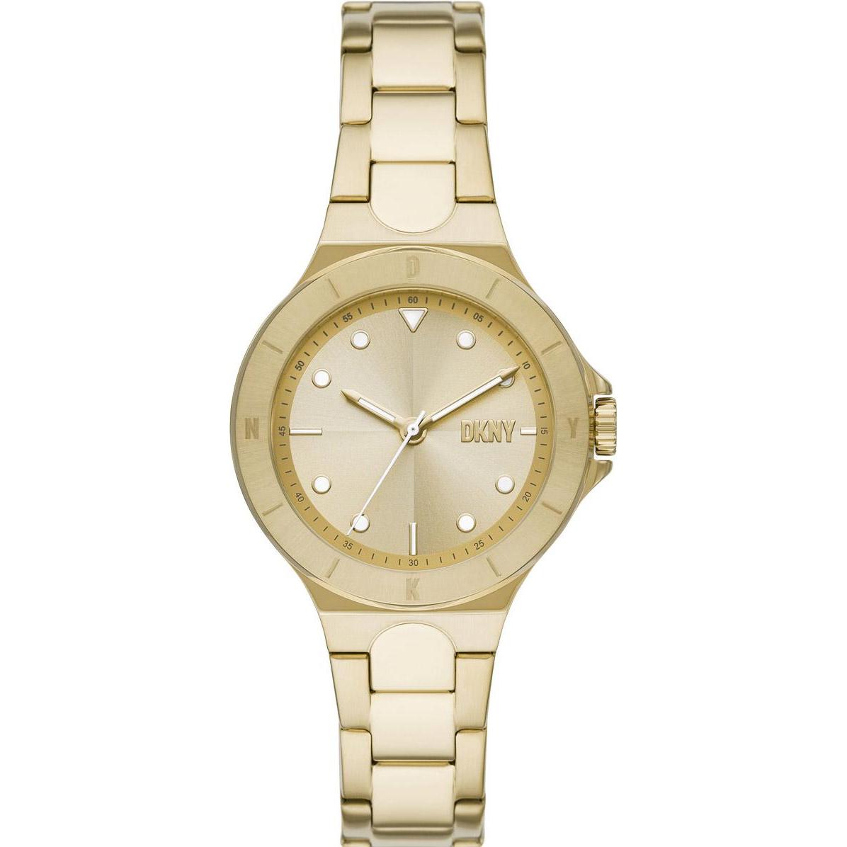 DKNY, Armbanduhr, Chambers, Gold, (Analoguhr, 34 mm)