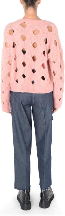 Actual product image Pinko Modern Design Long Sleeve Collarless Tee with Excellent Quality and Easy Wear (XXL)