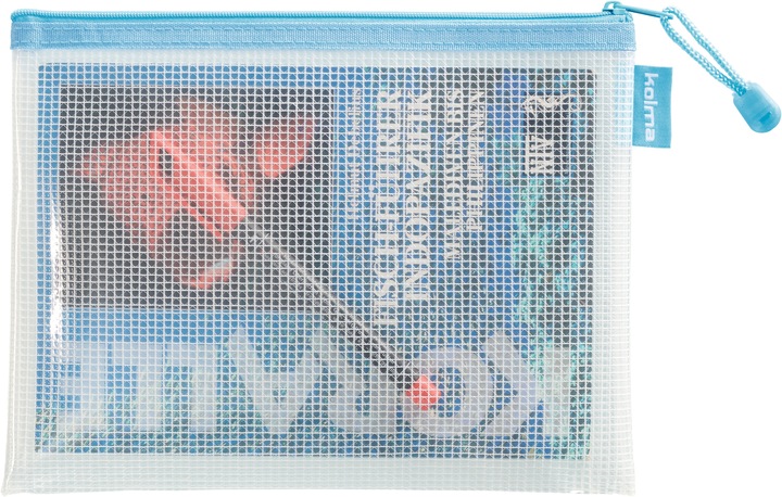Actual product image Kolma Mesh Bag A5 zip pocket turquoise (A5, 1 x)