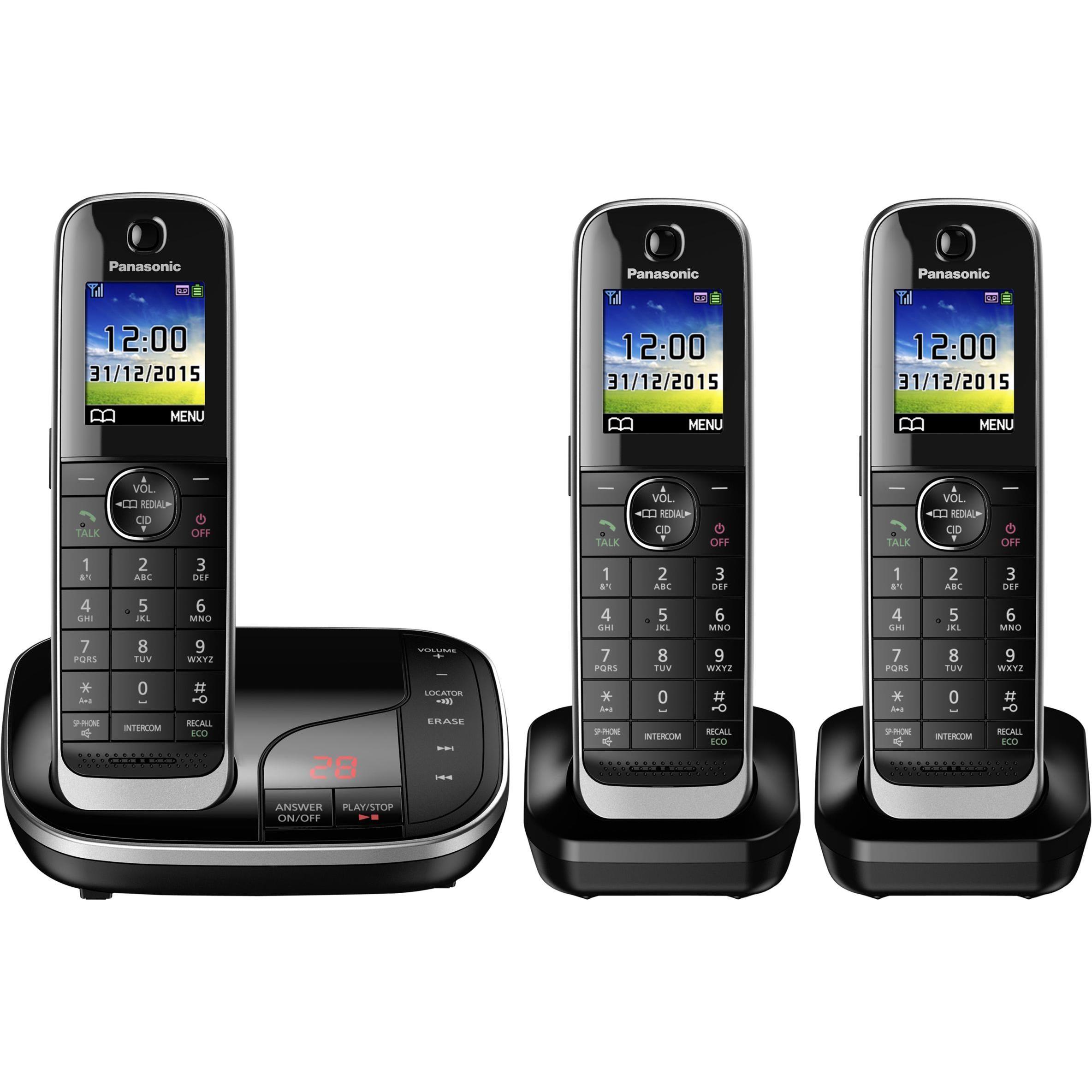 Panasonic KX-TGJ323, Telefon, Schwarz