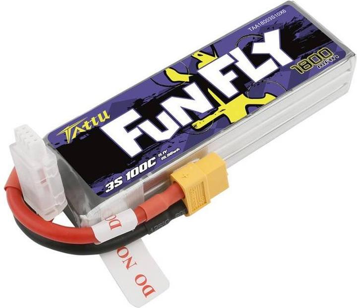 Image du produit Tattu Accu RC LiPo 1800 mAh 11.1 V 100C Funfly (11.10 V, 1800 mAh)