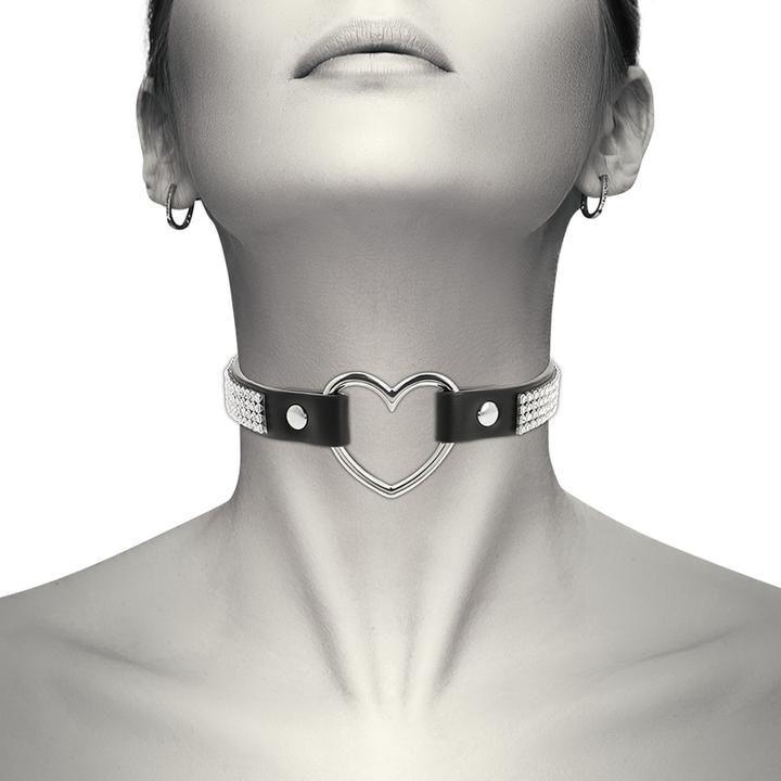 Actual product image Coquette Chic Desire Handmade Vegan Leather Choker - Heart