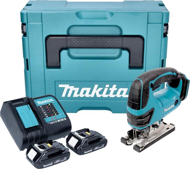 Produktbild Makita DJV 180 SYXJ Akku Stichsäge 18 V 135 mm + 2x Akku 1,5 Ah + Ladegerät + Makpac