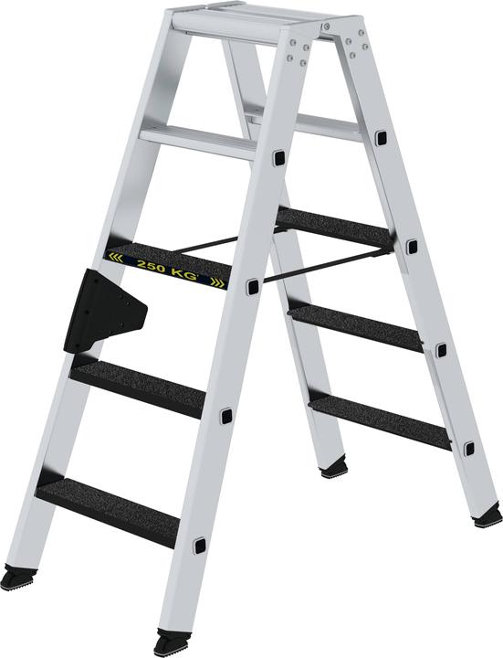 Produktbild Munk Stufen-Stehleiter 250 kg beidseitig begehbar mit clip-step R13 2x5 Stufen (Stehleiter)
