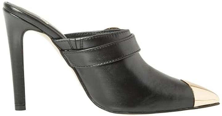 Produktbild Zitha Damen Pumps mit Stilettoabsatz, goldener Zehenkappe und Riemchen (36)