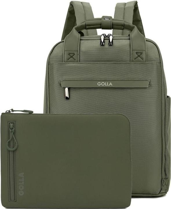 Image du produit Golla Ensemble sac à dos et housse d'ordinateur portable 14 pouces, vert