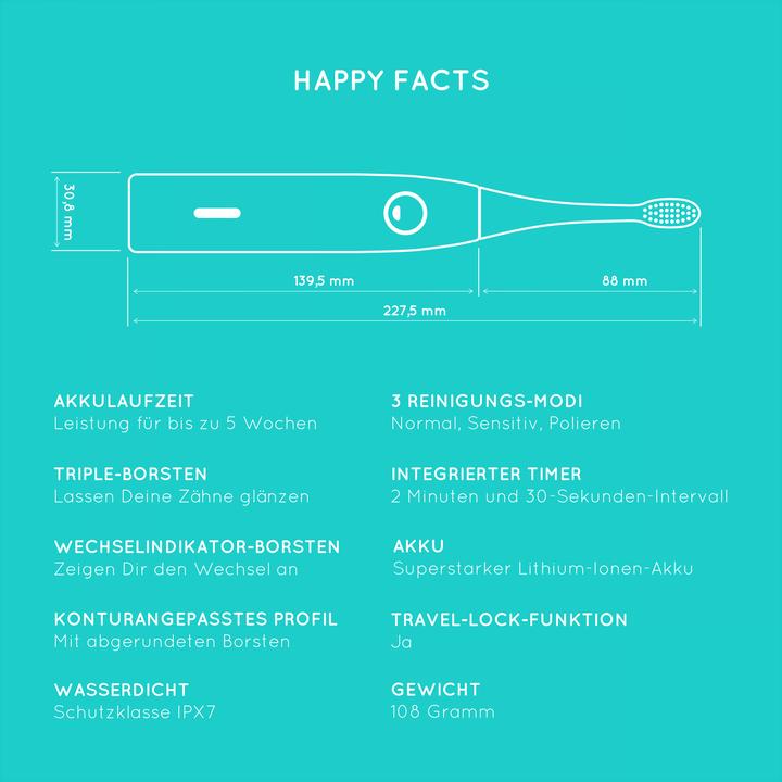 Actual product image happybrush StarterKit Schall Vibe 3 (Sonic toothbrush)