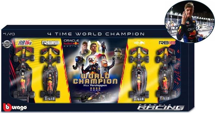 Produktbild Bburago F1 Verstappen World Champion Deluxe-Set 1/43