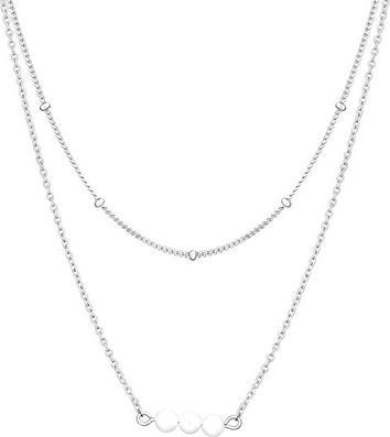 Produktbild JVD - Double Silver Necklace with Freshwater Pearls SVLN0392X61P145